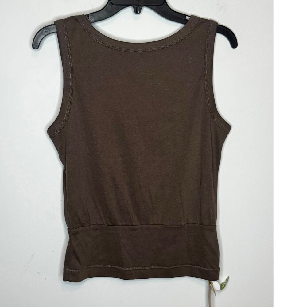 NWT OGL Womens Size M Milk Chocolate Brown Sleeveless Ribbed Knit Tank Top
